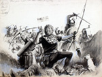 Battle Scene with Archer (Original)