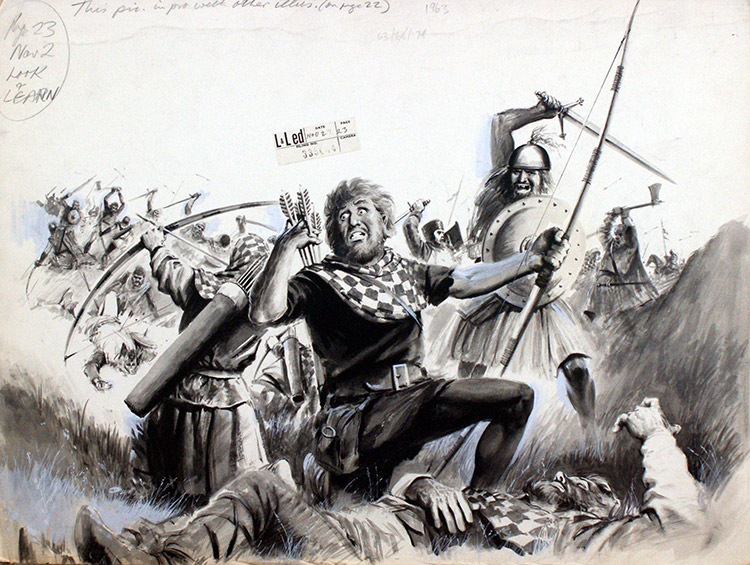 Battle Scene with Archer (Original)