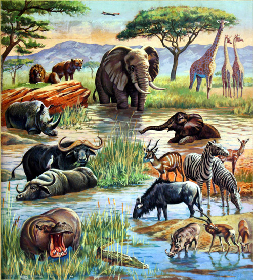 Danger At The Water Hole (Original)