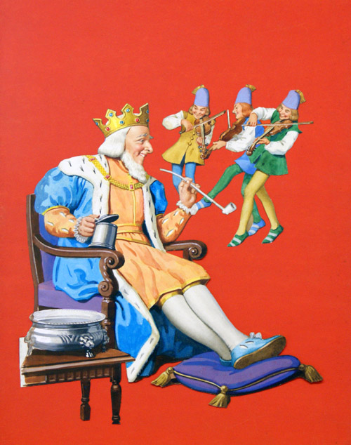 Old King Cole (Original) by E V Abbott at The Illustration Art Gallery