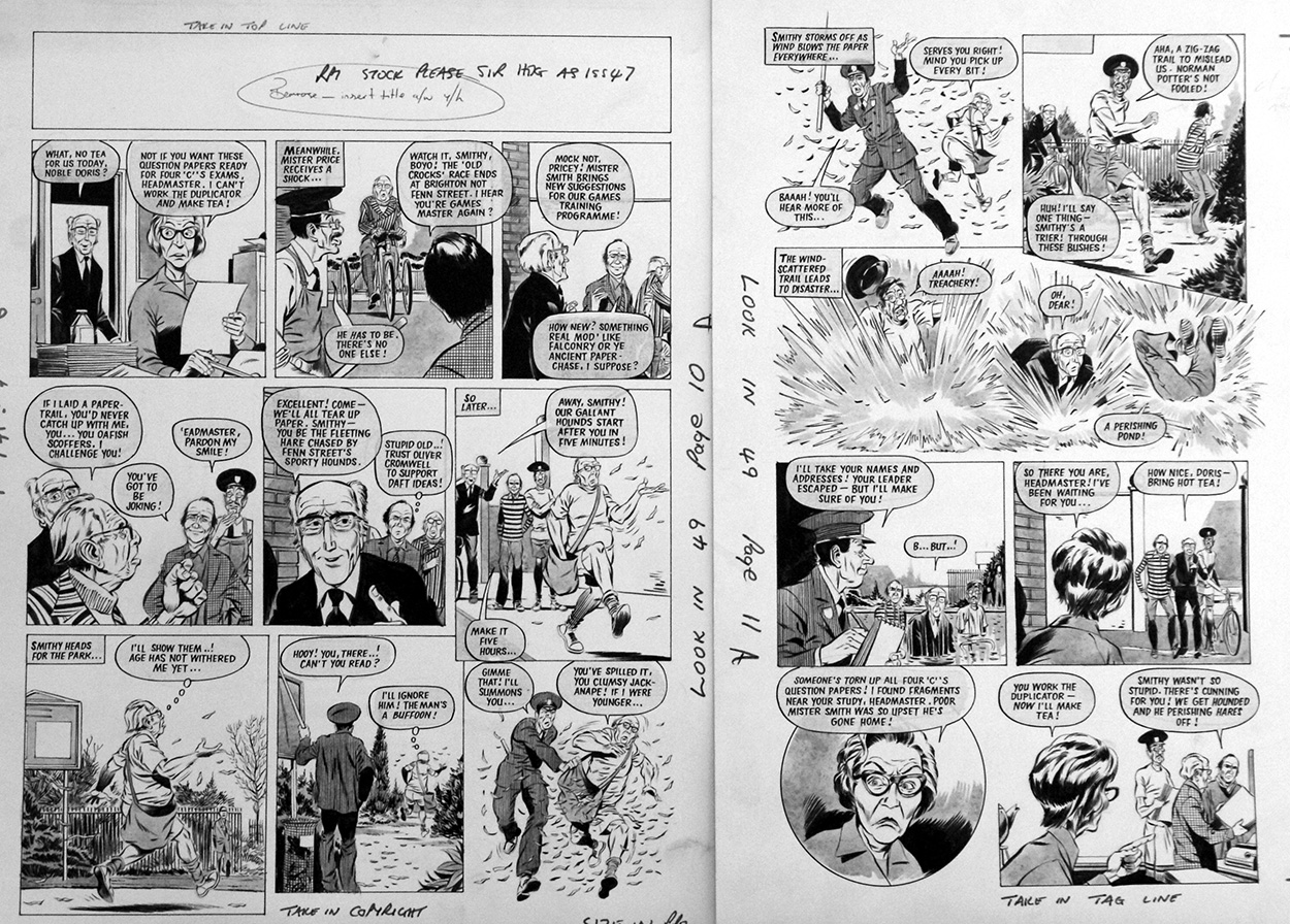 Please Sir! 3 Wheeler (TWO pages) (Originals) art by Graham Allen Art at The Illustration Art Gallery