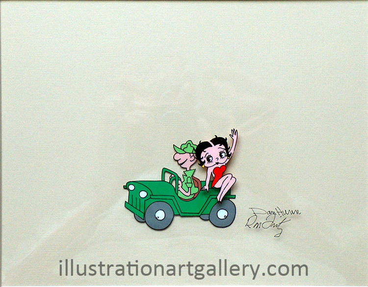 Betty Boop and Beetle Bailey (Original) (Signed)