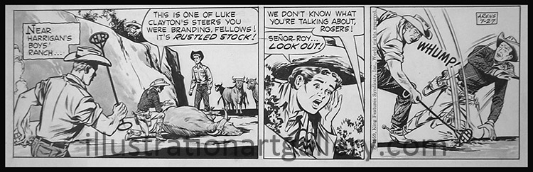 Roy Rogers daily strip 7-27 1959 (Original) (Signed)