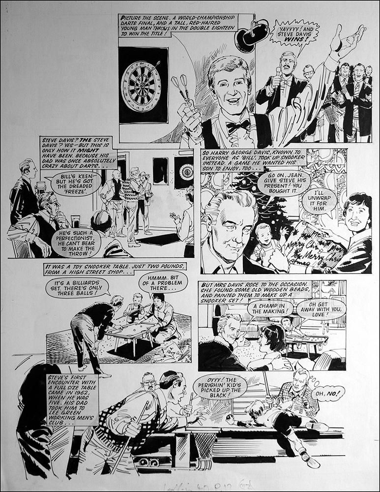 Young Steve Davis (TWO pages) (Originals) art by Jim Baikie Art at The Illustration Art Gallery