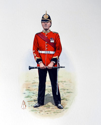 Military Uniforms - Band Sgt Major, Princess Of Wales' Royal Regiment (Original) (Signed) Military Uniforms - Band Sgt Major, Princess Of Wales' Royal Regiment (Original) (Signed)