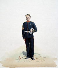 Military Uniforms - Colour-Sergeant, Royal Marine Artillery (Original) (Signed) Military Uniforms - Colour-Sergeant, Royal Marine Artillery (Original) (Signed)