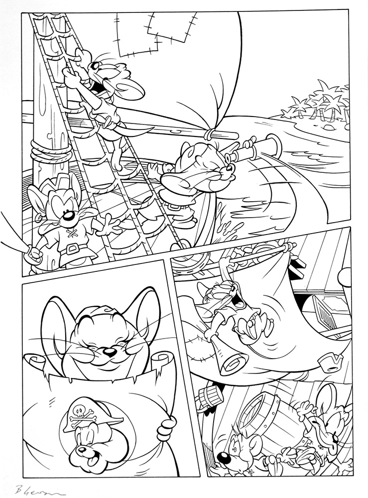 Tom and Jerry page 1 (Original) (Signed) art by Tom and Jerry (Bambos) at The Illustration Art Gallery