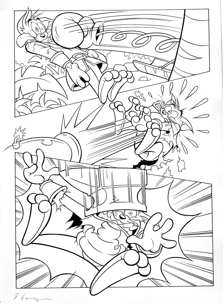 Tom and Jerry page 4 (Original) (Signed) art by Tom and Jerry (Bambos) at The Illustration Art Gallery