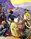 Boers approaching Dingane, the Zulu chief (Original)