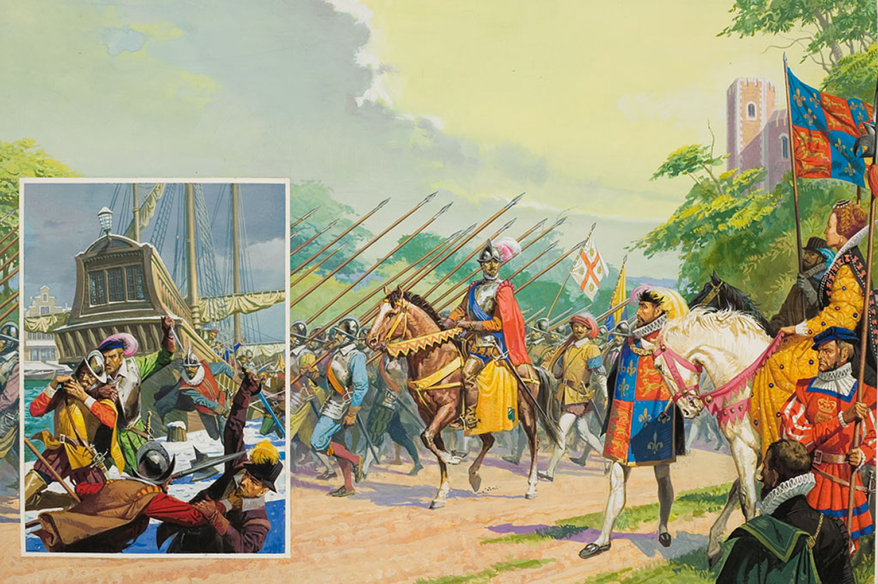 Englishmen to the Rescue (Original) art by British History (Baraldi) at The Illustration Art Gallery