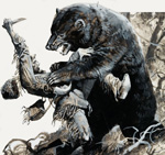 Hugh Glass being savaged by a bear (Original)