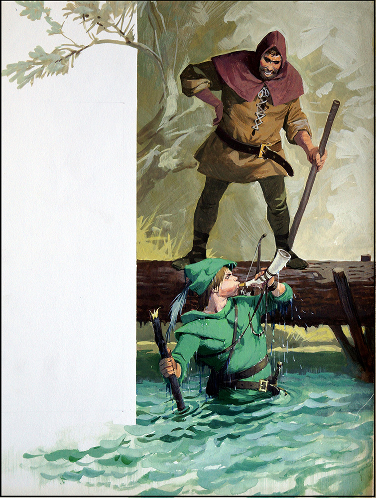 Little John and Robin Hood a Truce (Original) art by Robin Hood (Baraldi) at The Illustration Art Gallery