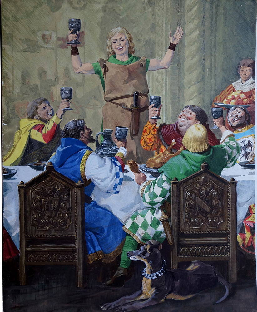 Robin and his Merry Men Celebrate (Original) art by Robin Hood (Baraldi) at The Illustration Art Gallery