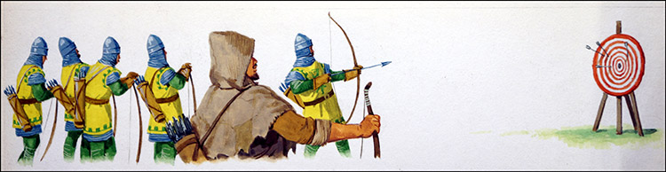 Robin Hood - Target Practice (Original) by Robin Hood (Baraldi) at The Illustration Art Gallery