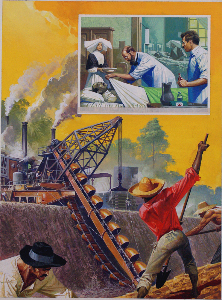 Panama Canal 3 (Original) (Signed) art by American History (Baraldi) at The Illustration Art Gallery