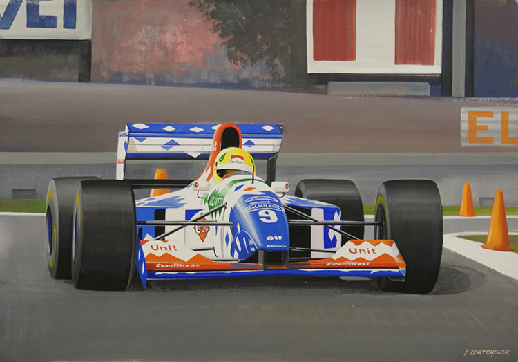 Wrong Footed - Christian Fittipaldi (Original) (Signed) by John Batchelor Art at The Illustration Art Gallery