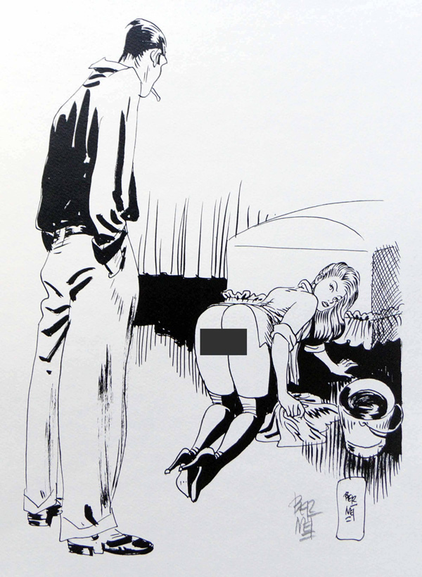 Cleaning Up (Print) (Signed) by Jordi Bernet Art at The Illustration Art Gallery