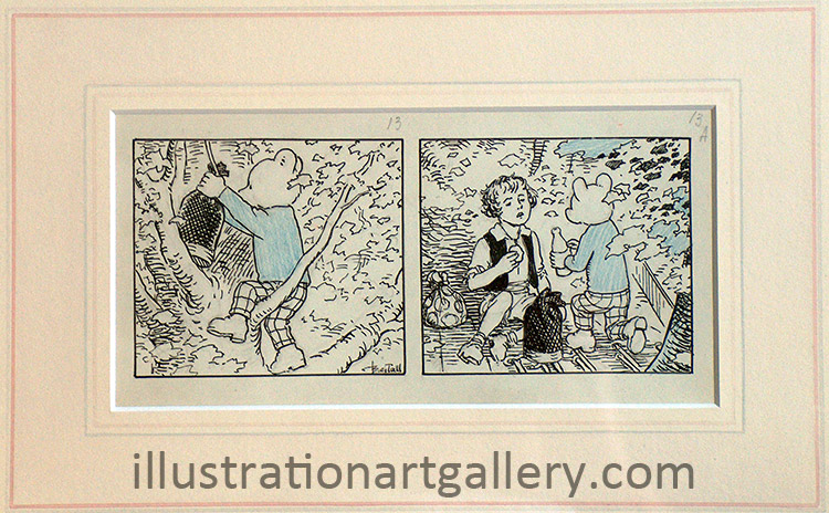 Rupert the Bear pen and ink original (Original) (Signed)