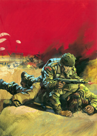 War Picture Library cover #194 'Sky Troop' (Original) War Picture Library cover #194 'Sky Troop' (Original)