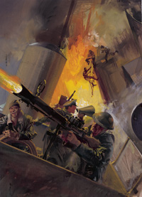 War Picture Library cover #282 'Due North to Death' (Original) War Picture Library cover #282 'Due North to Death' (Original)