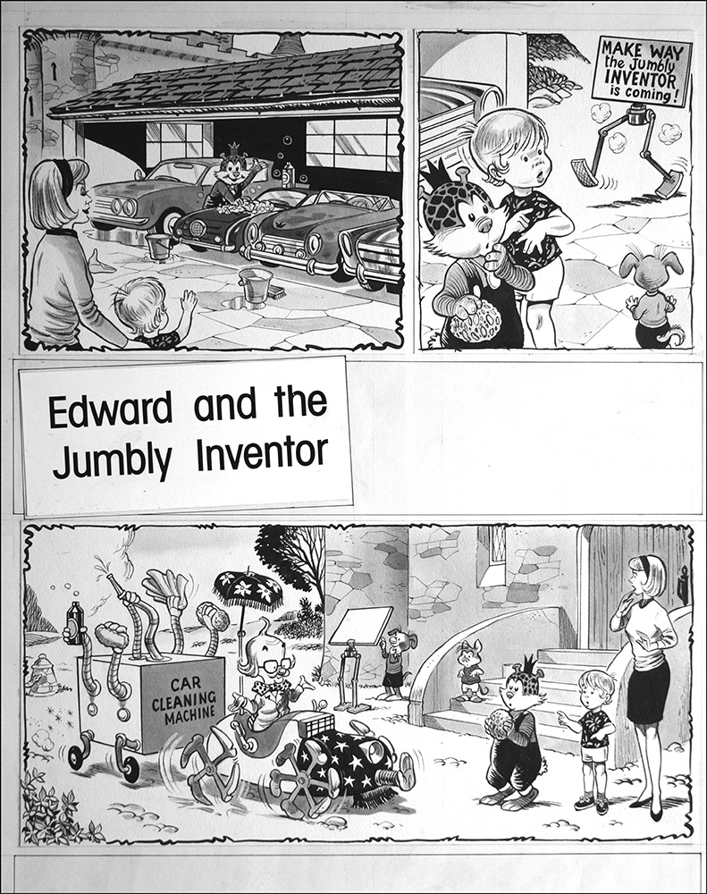 Edward and the Jumbly Inventor (COMPLETE 4 PAGE STORY) (Originals) art by The Jumblies (Blasco) at The Illustration Art Gallery