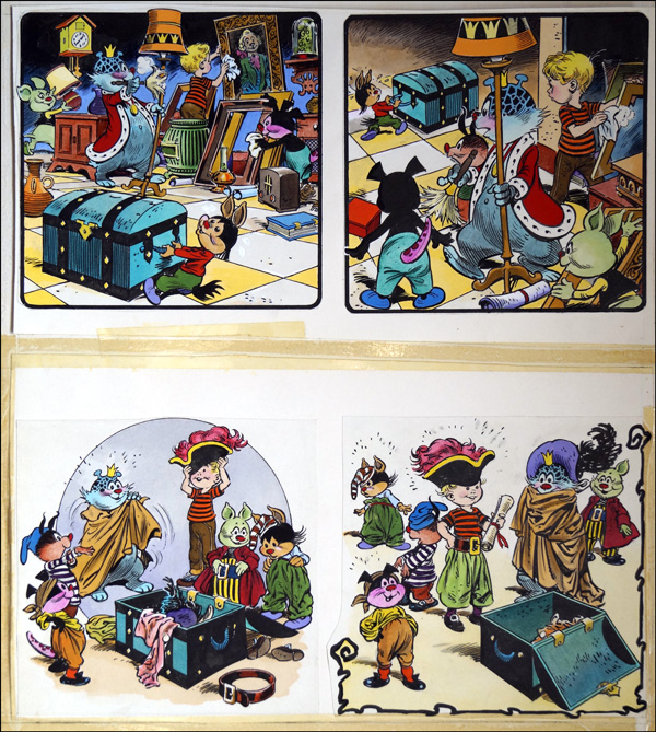 Edward and the Jumblies - Pirate Adventure (6 PAGE Complete Story) (Originals) (Signed) by The Jumblies (Blasco) at The Illustration Art Gallery