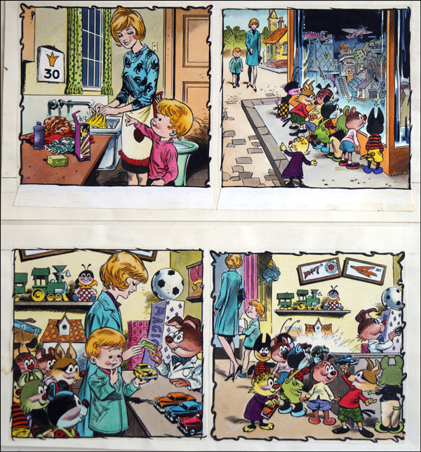 Edward and The Jumblies - Birthday (TWO Pages) (Originals) (Signed) by The Jumblies (Blasco) at The Illustration Art Gallery