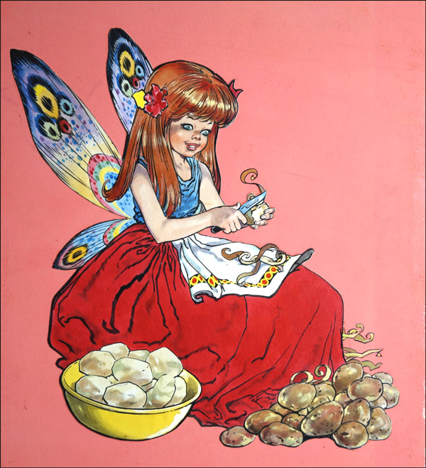 Fairy at Work (Original) by Jesus Blasco Art at The Illustration Art Gallery