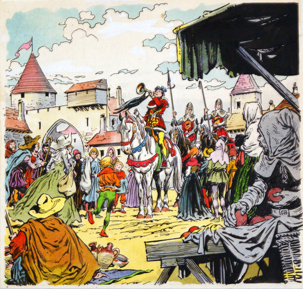A Fanfare in the Marketplace (Original) art by Sleeping Beauty (Blasco) Art at The Illustration Art Gallery