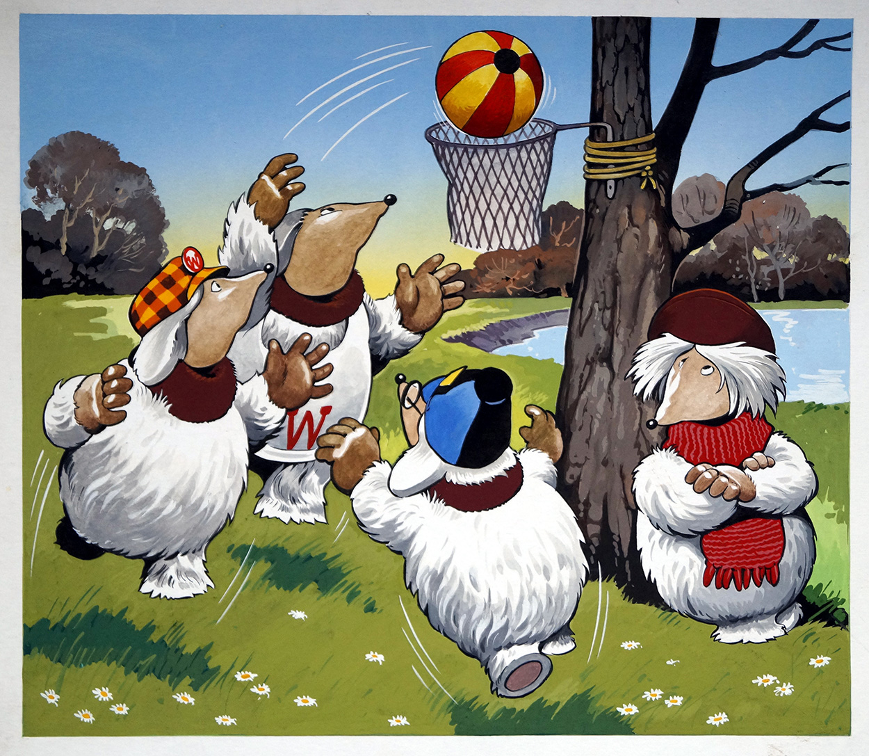 The Wombles: Netball (TWO pages) (Originals) art by The Wombles (Blasco) Art at The Illustration Art Gallery