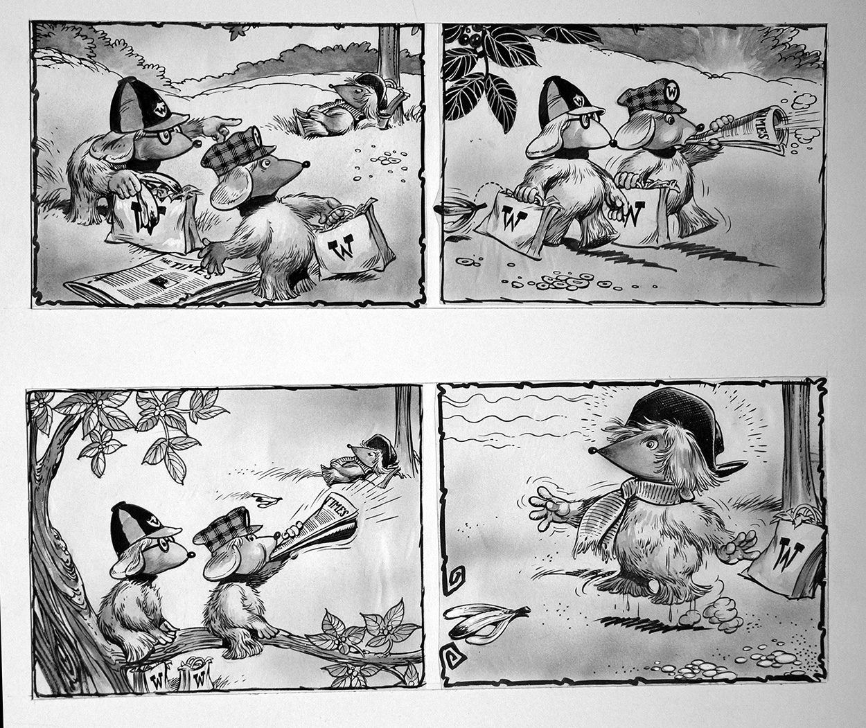The Wombles: Wake Up Call (TWO pages) (Originals) art by The Wombles (Blasco) Art at The Illustration Art Gallery