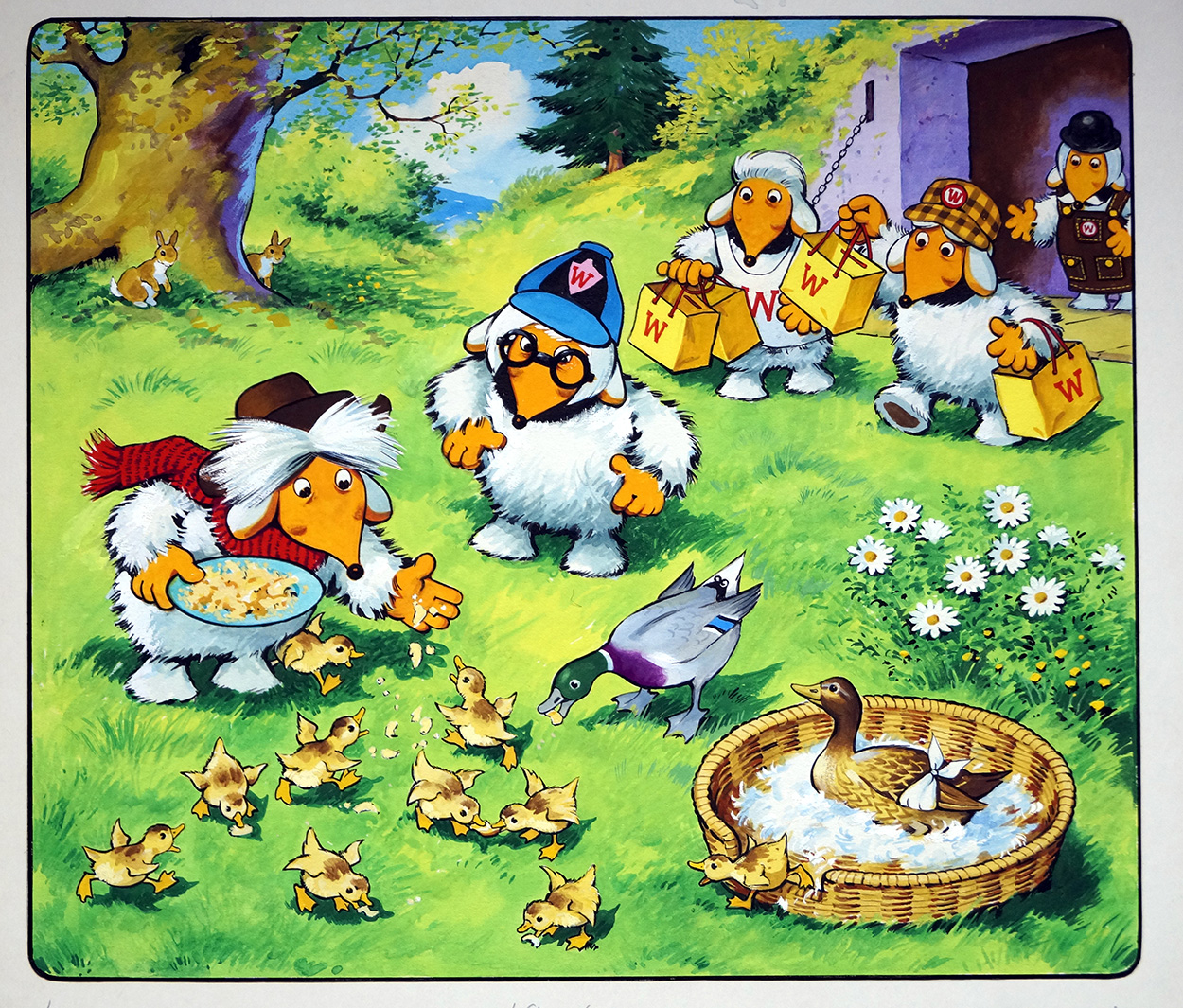 The Wombles: Ducks Go A-Dabbling (TWO pages) (Originals) art by The Wombles (Blasco) Art at The Illustration Art Gallery