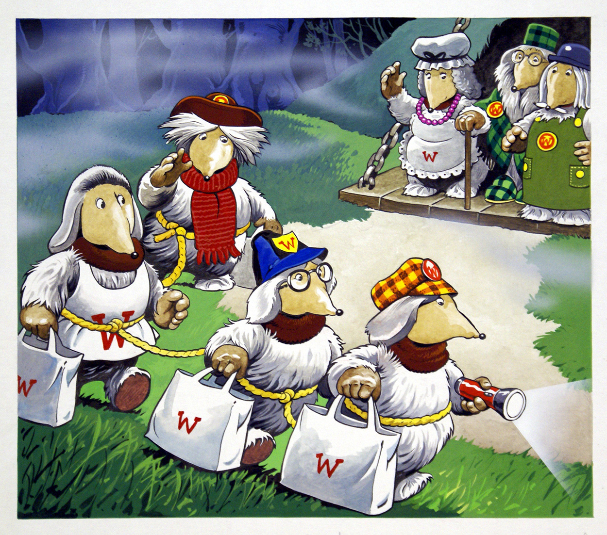 The Wombles: Misty Morning (two boards) (Originals) art by The Wombles (Blasco) Art at The Illustration Art Gallery