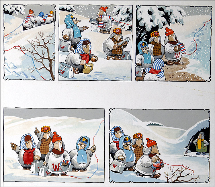 The Wombles - Winter Wilderness (Original) by The Wombles (Blasco) Art at The Illustration Art Gallery