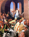 Jesus Driving Out The Money Changers (Original) (Signed)
