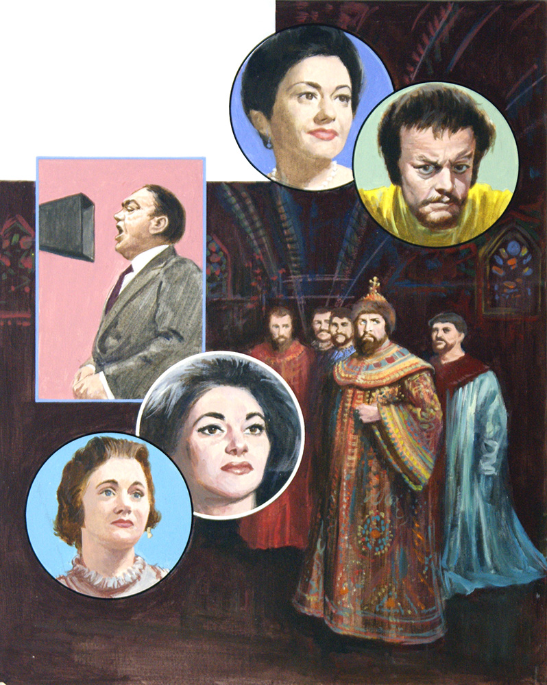 Famous Opera Singers (Original) art by Music (Ralph Bruce) at The Illustration Art Gallery