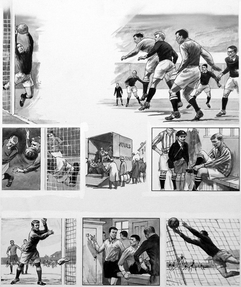 The Story of Soccer 2 (Original) (Signed) art by Sport (Ralph Bruce) at The Illustration Art Gallery