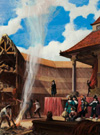 Destruction of Shakespeare's Globe (Original) (Signed)
