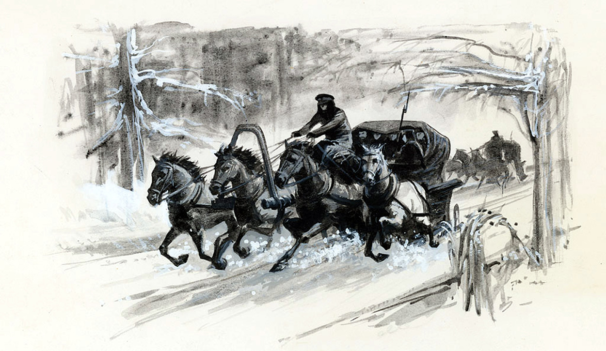 Dostoevsky Exile In Siberia (Original) (Signed) art by Literature (Ralph Bruce) at The Illustration Art Gallery