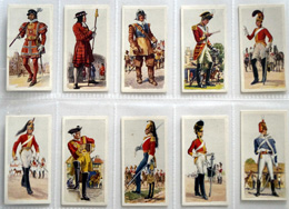 Full Set of 50 Cigarette Cards: History of Army Uniforms (1937)