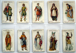 Full Set of 50 Cigarette Cards: British Costumes From 100 BC to 1904   (1905)
