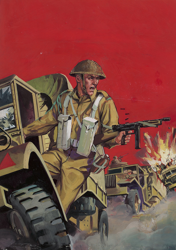 War Picture Library cover #69  'The Hungry Guns' (Original) art by Nino Caroselli at The Illustration Art Gallery