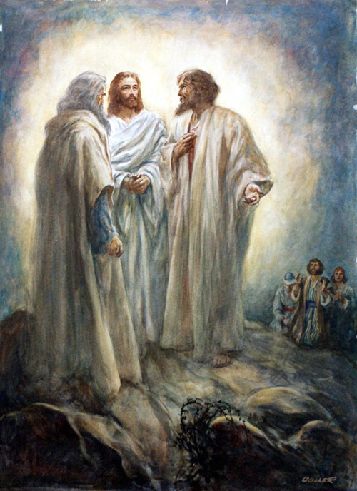 Jesus Talks to the Prophets (Original) (Signed) by Henry Coller at The Illustration Art Gallery