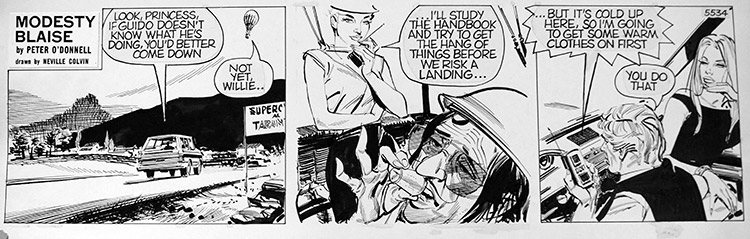 Modesty Blaise daily strip 5534 (Original) by Modesty Blaise (Neville Colvin) at The Illustration Art Gallery