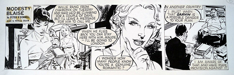 Modesty Blaise daily strip 6421 (Original) by Modesty Blaise (Neville Colvin) at The Illustration Art Gallery