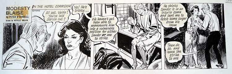 Modesty Blaise daily strip 6434 (Original) by Modesty Blaise (Neville Colvin) at The Illustration Art Gallery