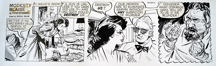 Modesty Blaise daily strip 6434A (Original) by Modesty Blaise (Neville Colvin) at The Illustration Art Gallery
