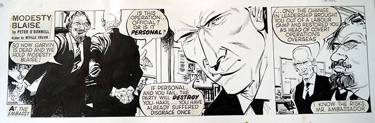 Modesty Blaise daily strip 6458 (Original) by Modesty Blaise (Neville Colvin) at The Illustration Art Gallery
