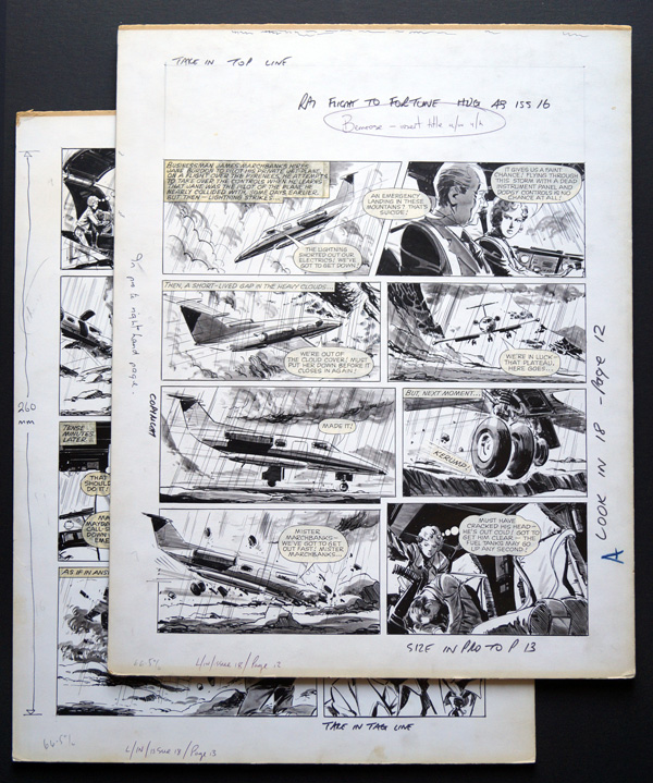 Flight To Fortune (TWO pages) (Originals) (Signed) by John Cooper at The Illustration Art Gallery
