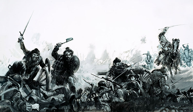 The Battle of Culloden (Original) (Signed) by Other Military Art (Coton) at The Illustration Art Gallery